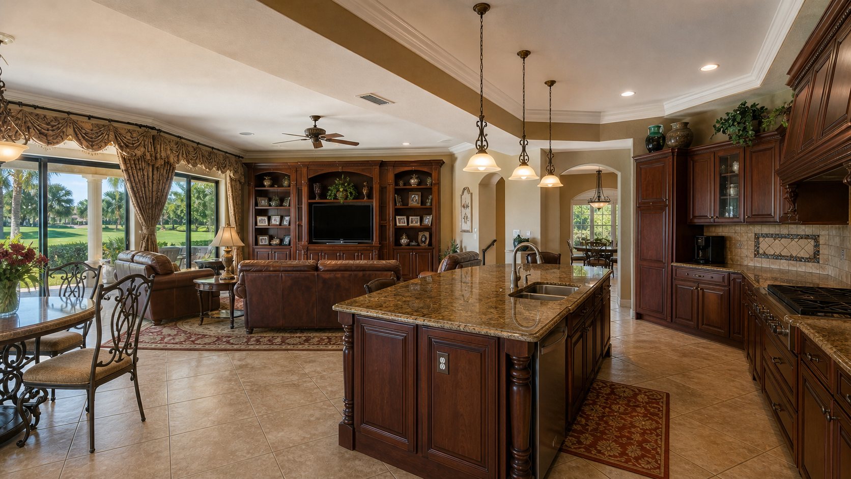 Finished luxury kitchen in a renovated Boca West residence (representative)