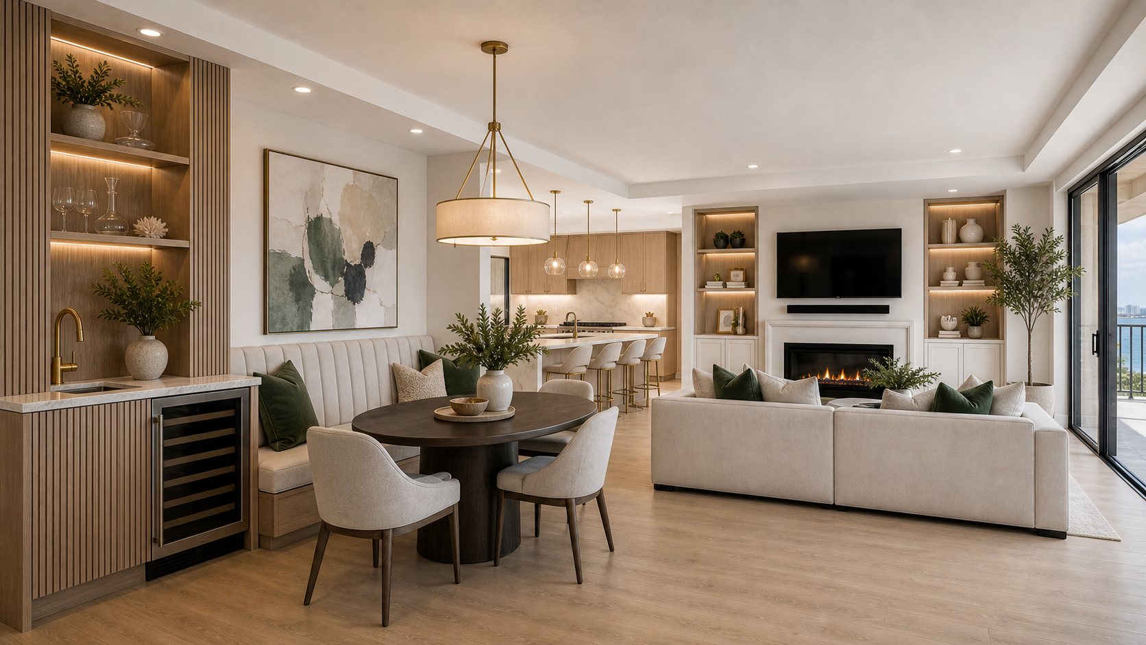 Finished luxury apartment remodel in West Boca Raton (representative)