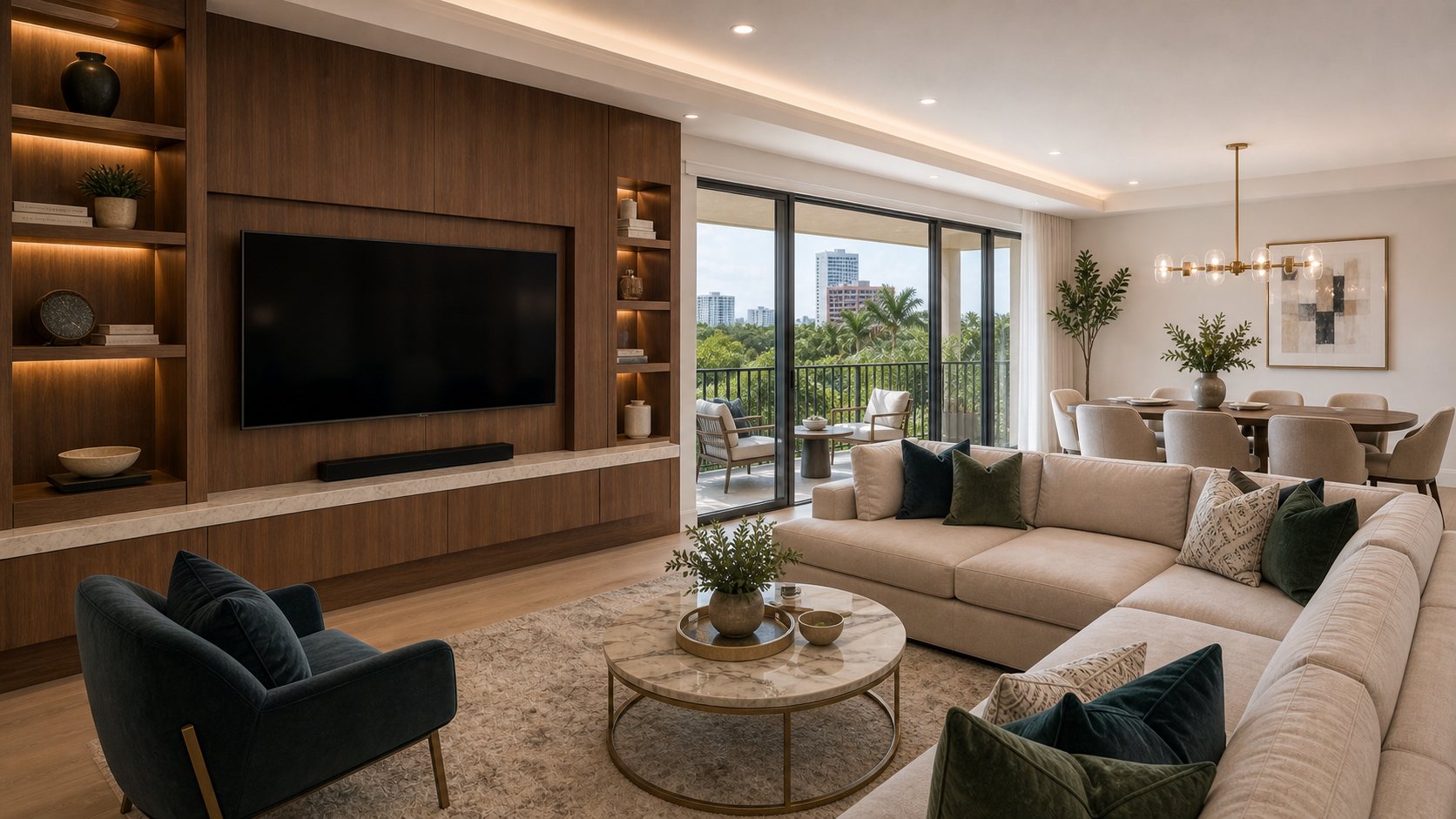 Finished interior design remodel in West Boca Raton (representative)