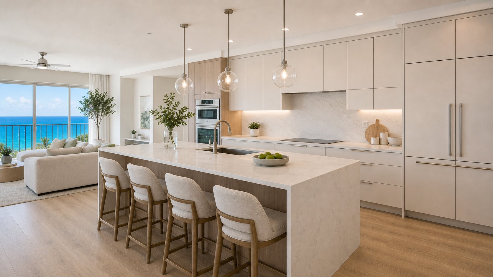 Finished luxury kitchen in West Boca Raton (representative)