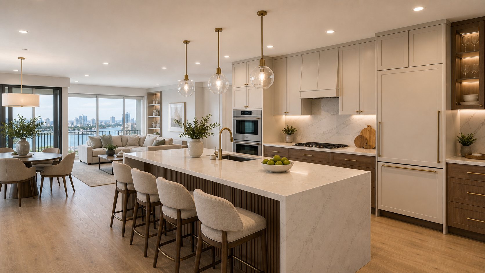 Finished lighting design remodel in West Boca Raton (representative)
