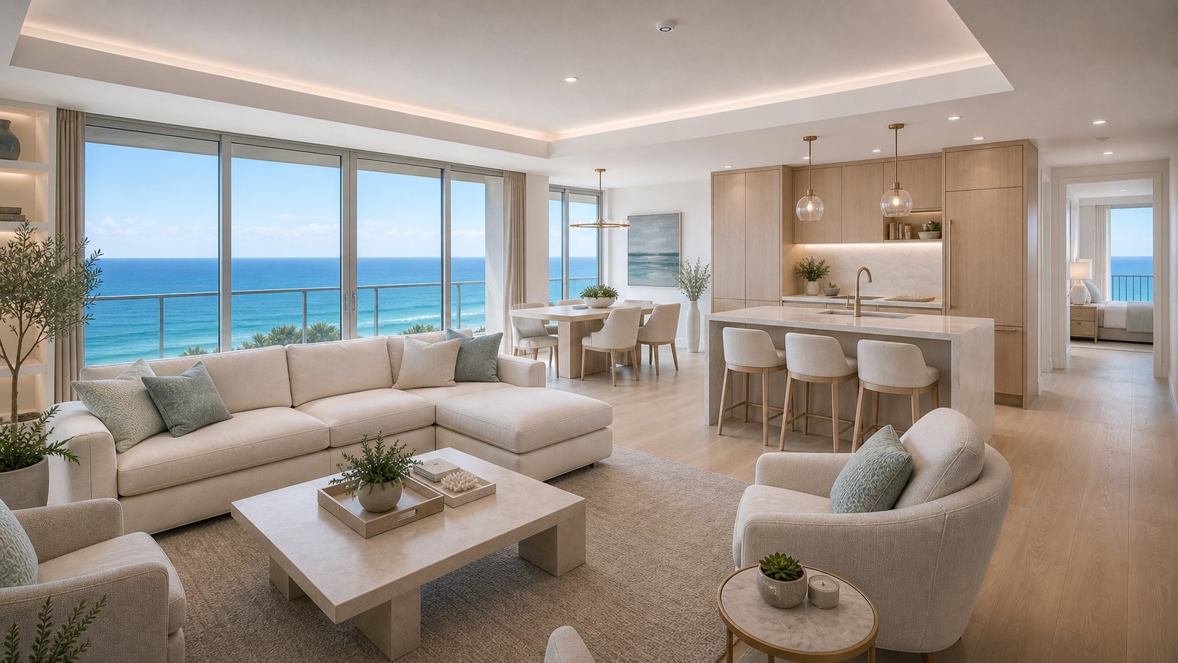 Luxury renovated interior in Boca Raton (representative)