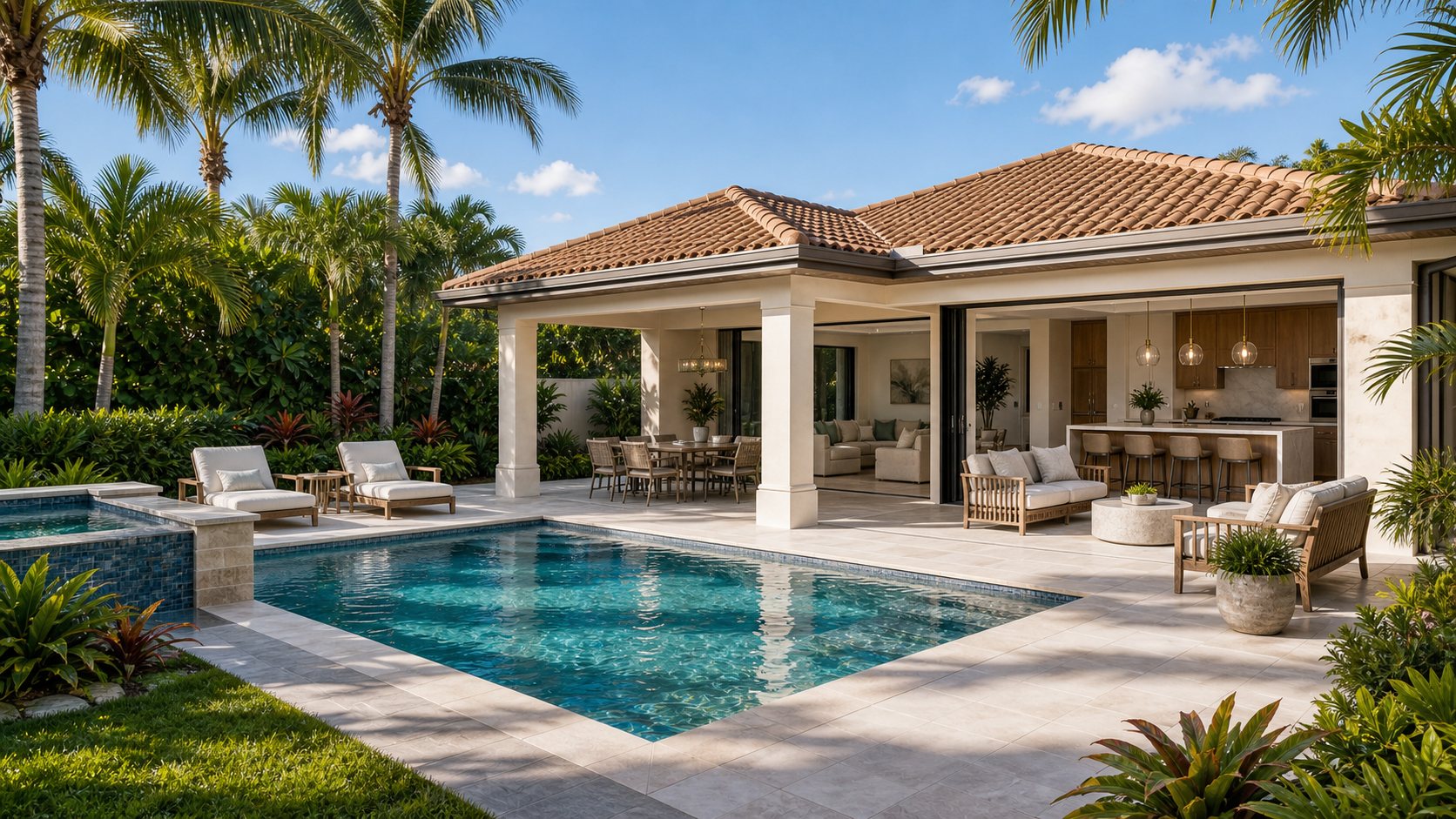 Boca Raton home with pool and lanai addition