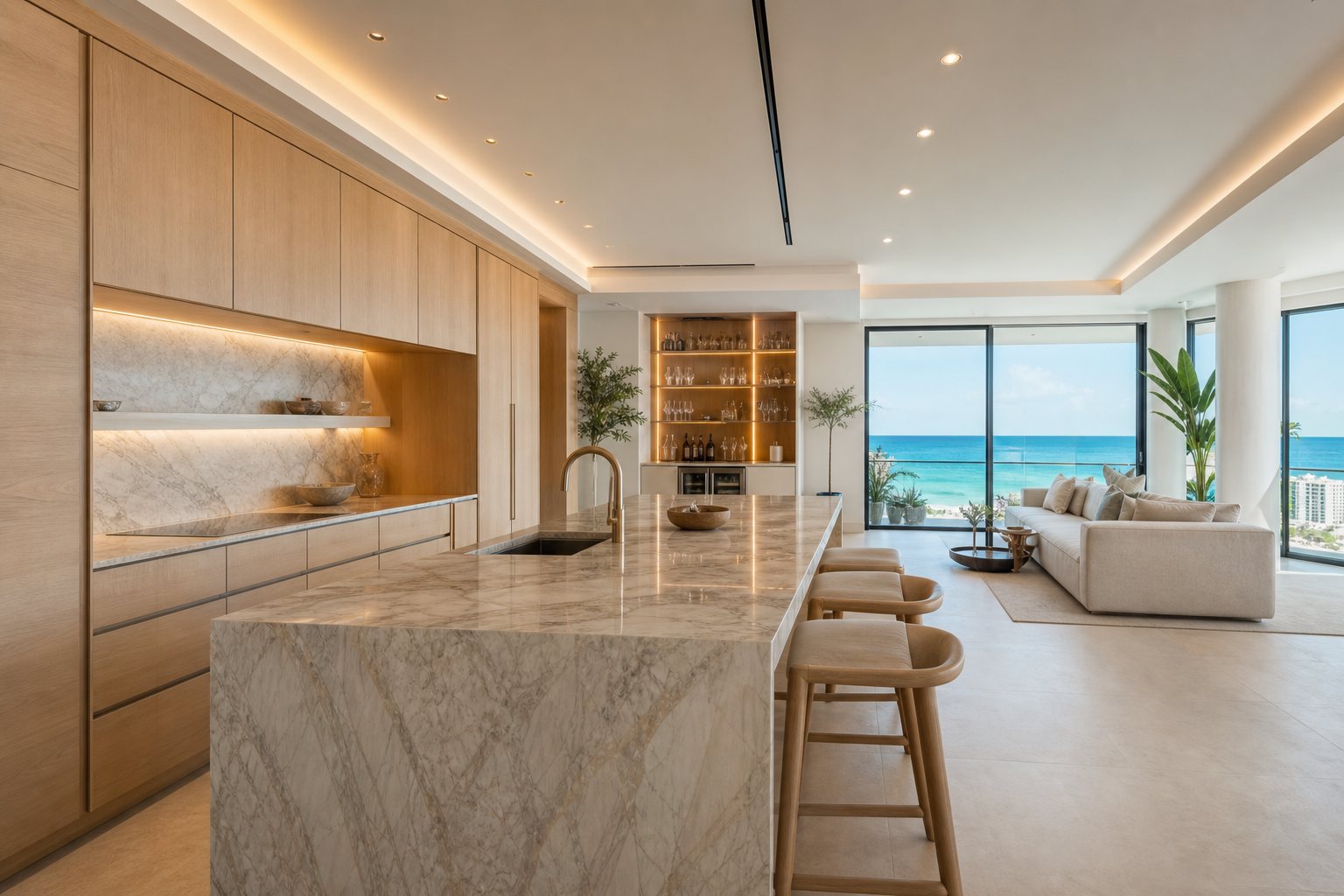 Craftsmanship detail in a renovated Boca condo