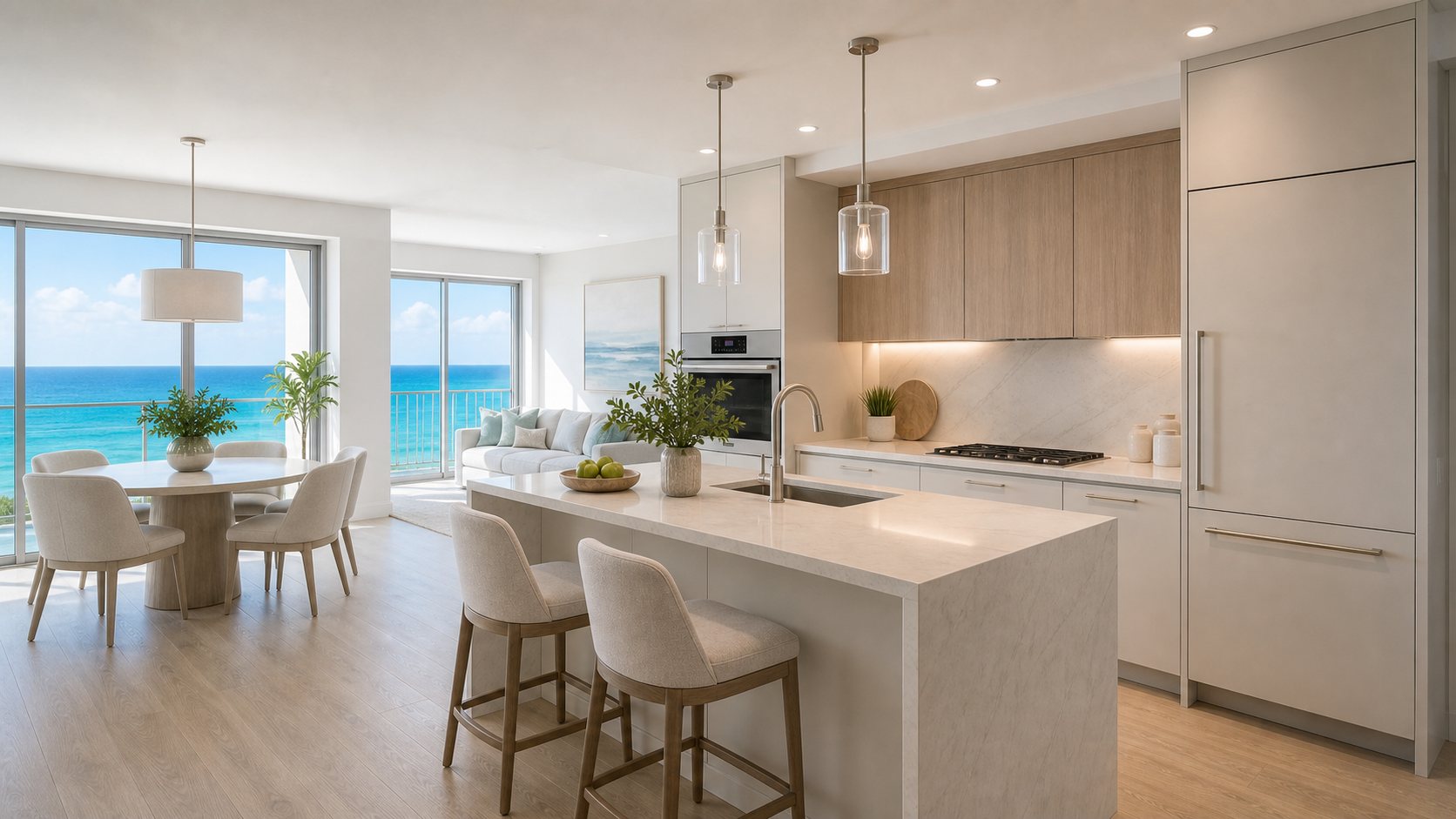 Finished Chalfonte oceanfront condo kitchen (representative)