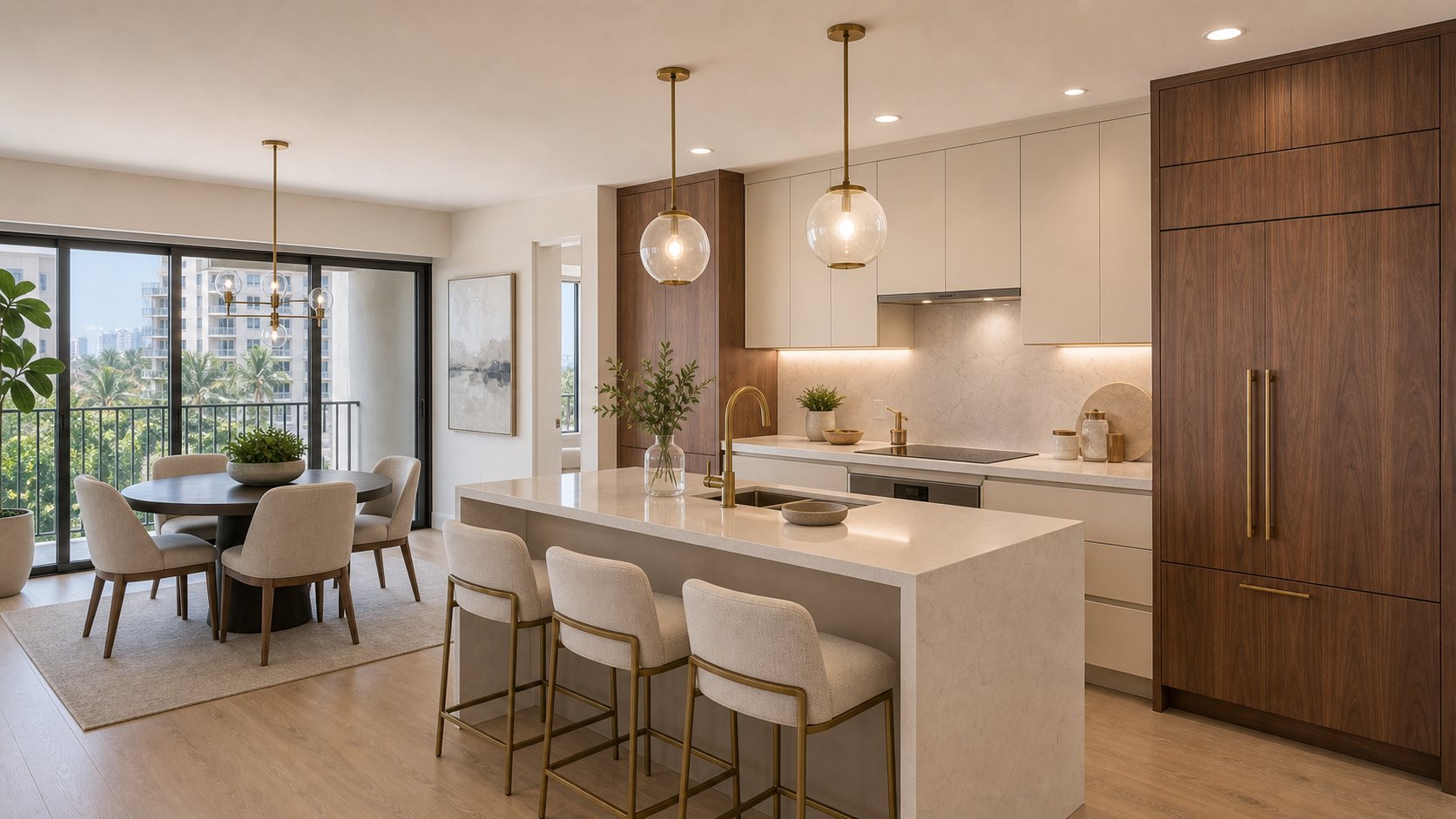 Finished Townsend Place condo kitchen (representative)